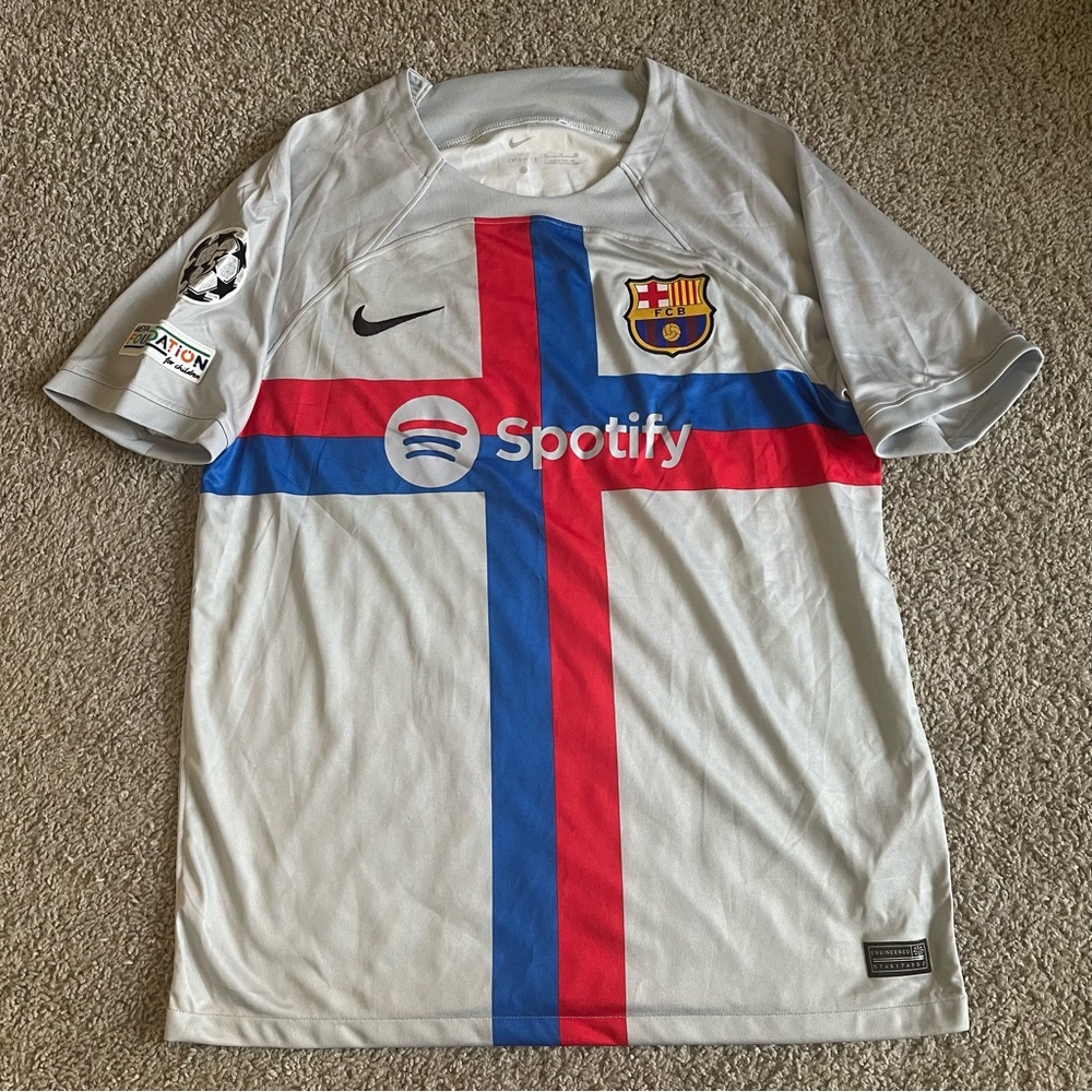 Nike Barcelona 22 / 23 Cross Third Stadium UEFA Jersey